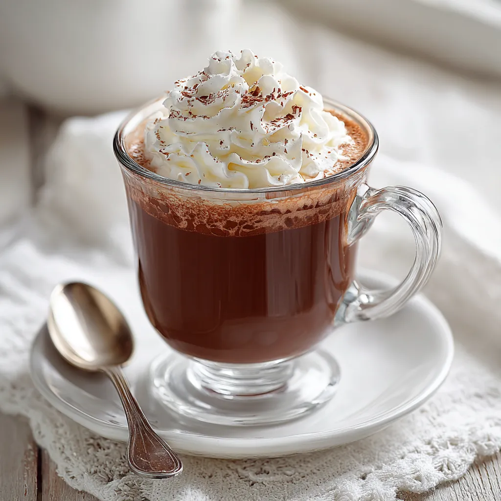 Chocolat chaud maison avec chantilly