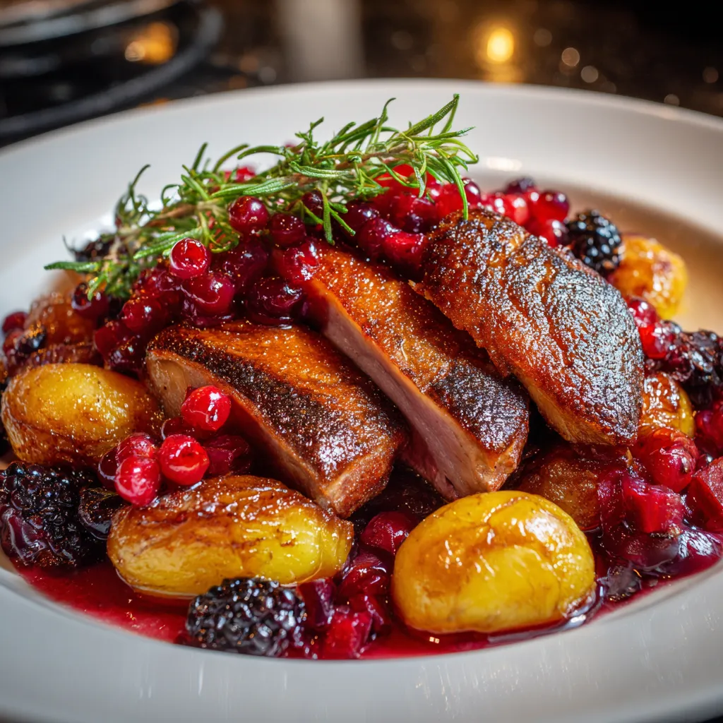 Magret de canard aux fruits d’hiver