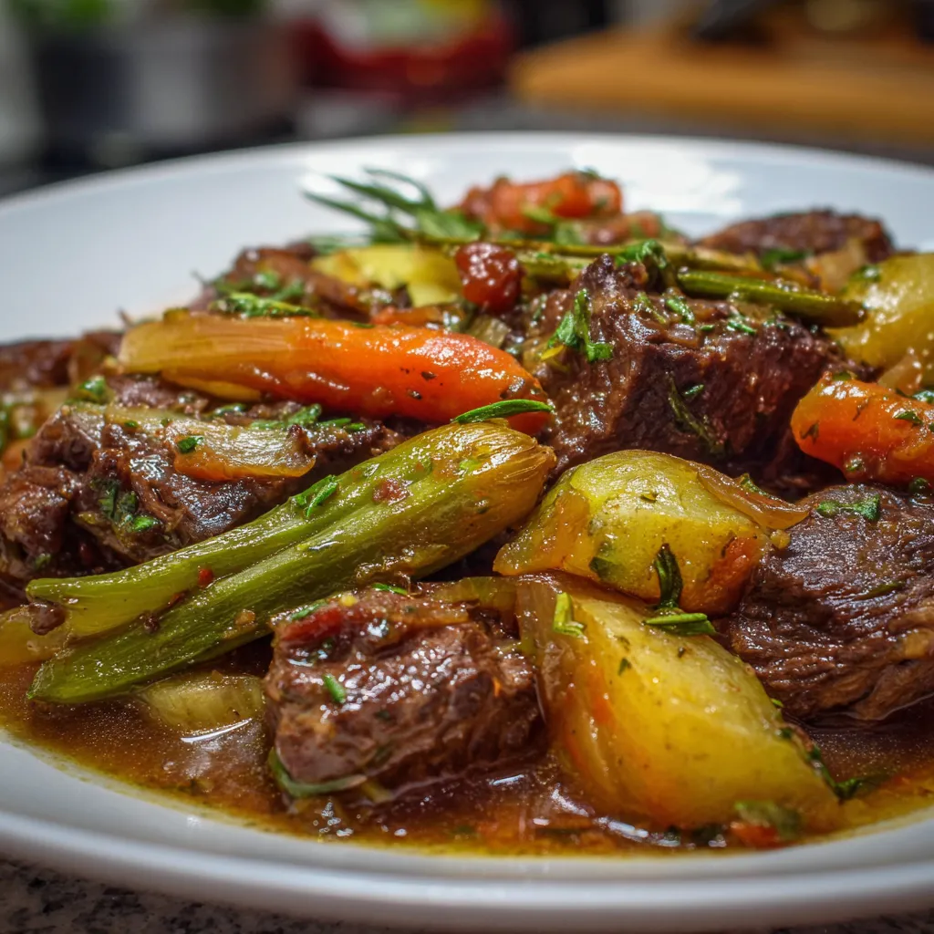 Ragoût de bœuf aux légumes racines