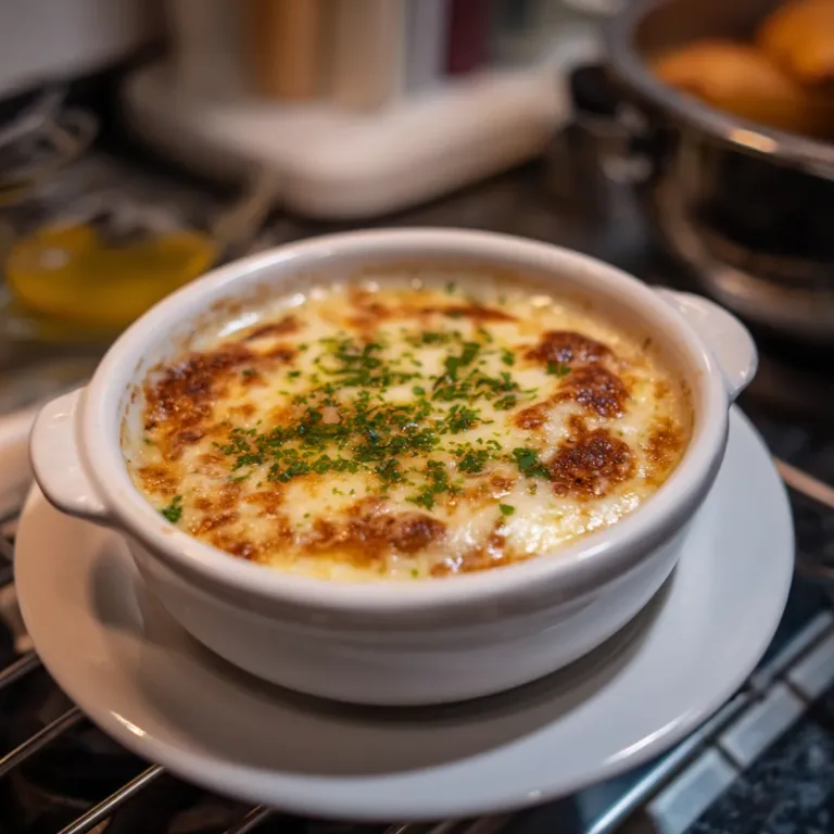 Soupe au fromage ou soupe chaude de fête