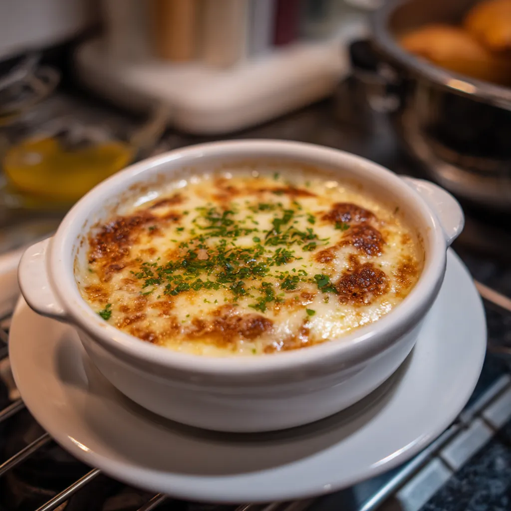 Soupe au fromage ou soupe chaude de fête