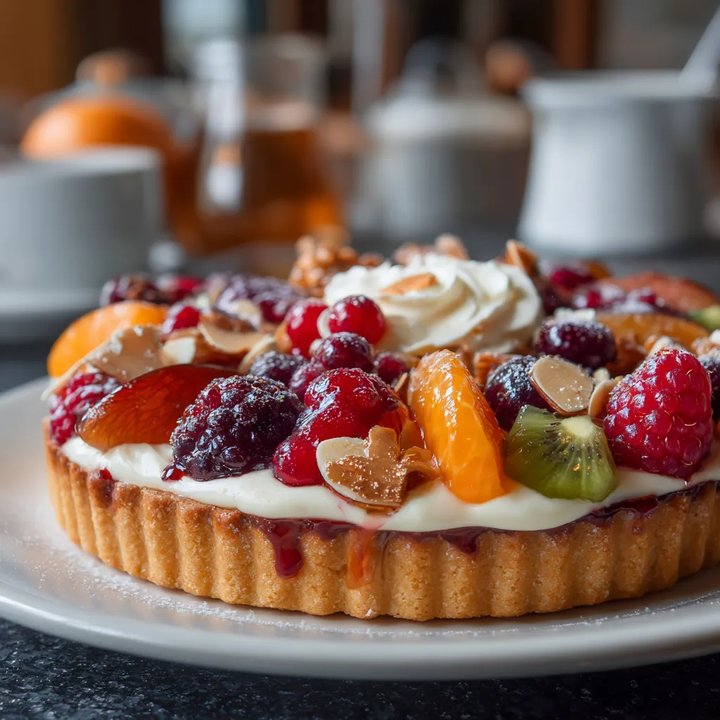 Tarte fine aux fruits d’hiver